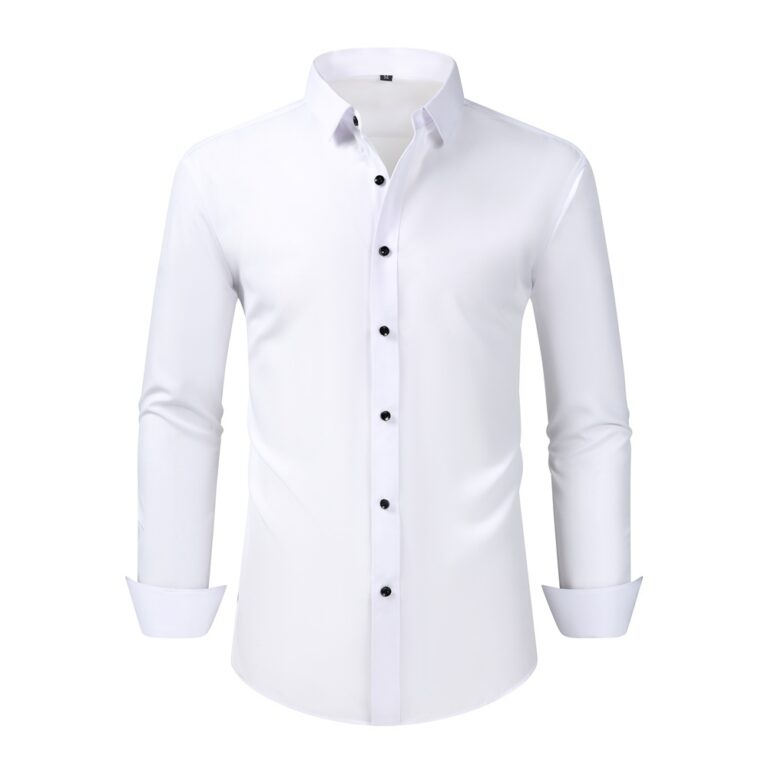 Solid Color SMTZ 4-Way Stretch Long-Sleeve Shirt with Rhinestone Buckle