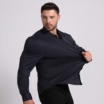 Solid Color C2508 Seamless, High-Stretch Long-Sleeve Shirt