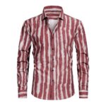 Printed TJ 4-Way Stretch Digital Print & Gold Foil Long-Sleeve Shirt