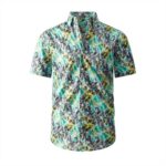 Printed XWY 4-Way Stretch Hawaiian Short-Sleeve Shirt