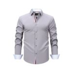 Solid Color C380 Four-Way Stretch Long-Sleeve Shirt