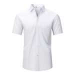 Solid Color D320 Four-Way Stretch Short-Sleeve Shirt