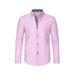 Solid Color SPQ Four-Way Stretch Double-Breasted Long-Sleeve Shirt