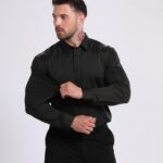 Solid Color C2508 Seamless, High-Stretch Long-Sleeve Shirt