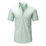 Solid Color D320 Four-Way Stretch Short-Sleeve Shirt