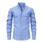 Striped YC 4-Way Stretch Digital Print Long-Sleeve Shirt