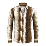 Printed TJ 4-Way Stretch Digital Print & Gold Foil Long-Sleeve Shirt