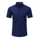 Solid Color D320 Four-Way Stretch Short-Sleeve Shirt