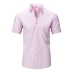 Solid Color D320 Four-Way Stretch Short-Sleeve Shirt