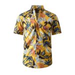 Printed XWY 4-Way Stretch Hawaiian Short-Sleeve Shirt