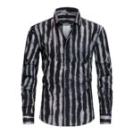 Printed TJ 4-Way Stretch Digital Print & Gold Foil Long-Sleeve Shirt