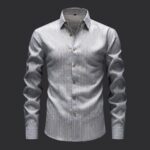 Striped FM80 Faux-Linen with Gold-Thread Stripes