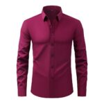 Solid Color C320 Four-Way Stretch Long-Sleeve Shirt