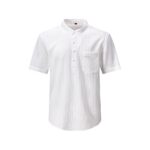 Solid Color Wave-Stripe Henley Shirt (Short & Long Sleeve)