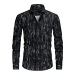 Printed TJ 4-Way Stretch Digital Print & Gold Foil Long-Sleeve Shirt