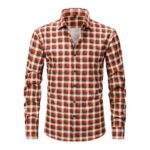 Plaid CC — 4-Way Stretch Digital Print Long-Sleeve Shirt (AJ/BJ/CJ)