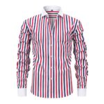 Striped YW 4-Way Stretch Digital Print Long-Sleeve Shirt