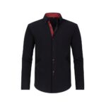 Solid Color SPQ Four-Way Stretch Double-Breasted Long-Sleeve Shirt