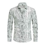 Printed TJ 4-Way Stretch Digital Print & Gold Foil Long-Sleeve Shirt