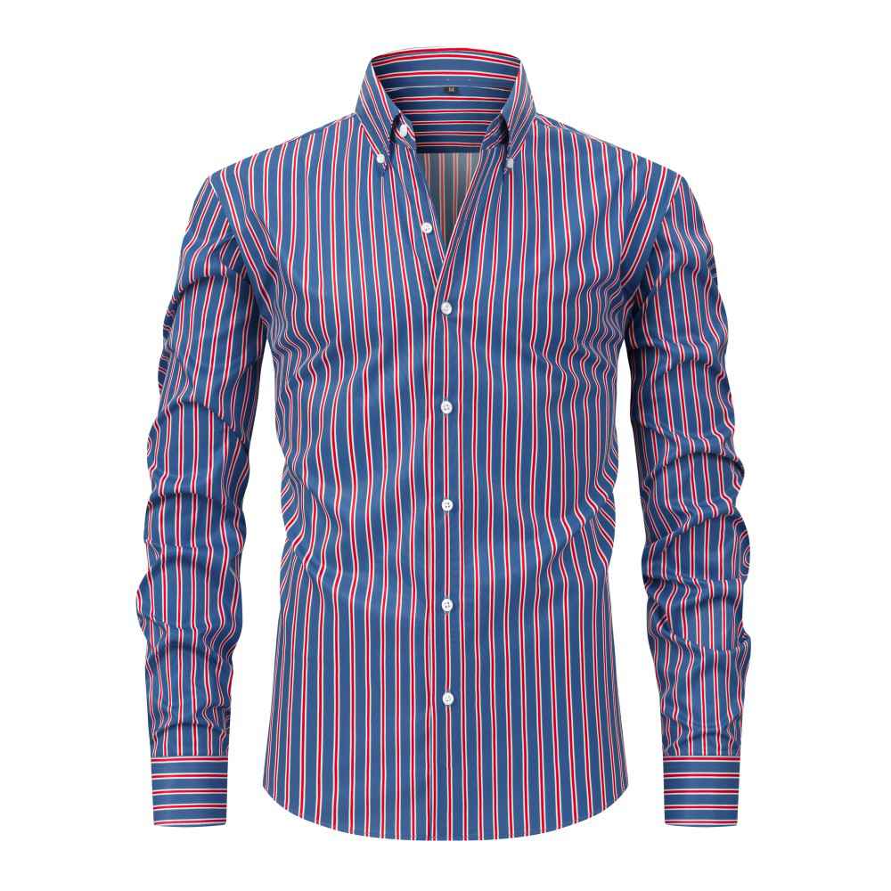 Striped YO 4-Way Stretch Digitally Printed Long-Sleeve Shirt