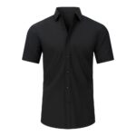 Solid Color D320 Four-Way Stretch Short-Sleeve Shirt