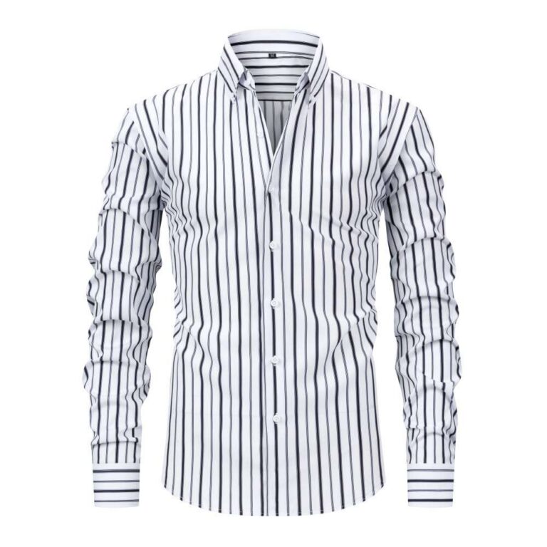 Striped YC 4-Way Stretch Digital Print Long-Sleeve Shirt