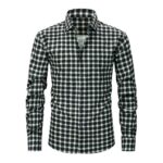 Plaid CC — 4-Way Stretch Digital Print Long-Sleeve Shirt (AJ/BJ/CJ)