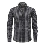 Plaid YE 4-Way Stretch Digitally Printed Long-Sleeve Shirt