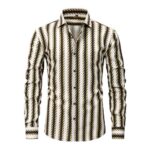 Plaid CC — 4-Way Stretch Digital Print Long-Sleeve Shirt (AJ/BJ/CJ)
