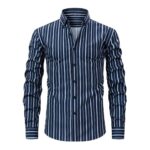 Striped YC 4-Way Stretch Digital Print Long-Sleeve Shirt