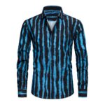 Printed TJ 4-Way Stretch Digital Print & Gold Foil Long-Sleeve Shirt