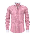 Striped YW 4-Way Stretch Digital Print Long-Sleeve Shirt
