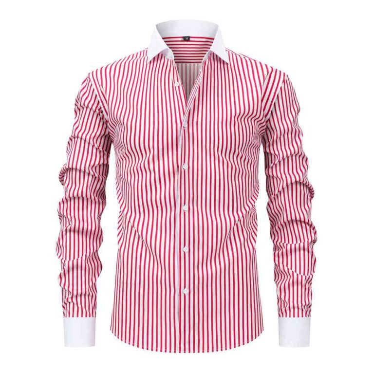 Striped YW 4-Way Stretch Digital Print Long-Sleeve Shirt