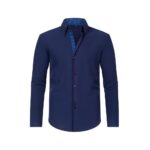 Solid Color SPQ Four-Way Stretch Double-Breasted Long-Sleeve Shirt