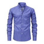 Striped YO 4-Way Stretch Digitally Printed Long-Sleeve Shirt