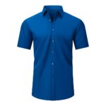 Solid Color D320 Four-Way Stretch Short-Sleeve Shirt