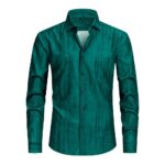 Printed TJ 4-Way Stretch Digital Print & Gold Foil Long-Sleeve Shirt
