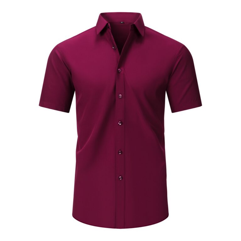 Solid Color D320 Four-Way Stretch Short-Sleeve Shirt
