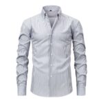 Striped YX Four-Way Stretch Digitally Printed Long-Sleeve Shirt