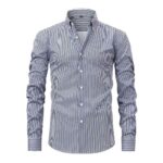 Striped YX Four-Way Stretch Digitally Printed Long-Sleeve Shirt