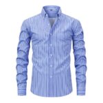 Striped YC 4-Way Stretch Digital Print Long-Sleeve Shirt